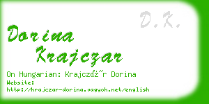 dorina krajczar business card